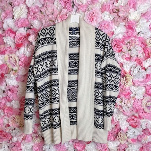 Chaps Fair Isle Coastal Cardigan Sz L - Picture 1 of 5